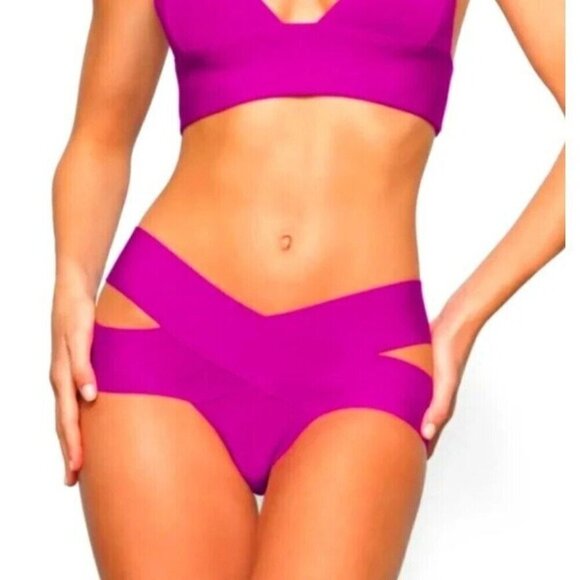New with Tags SKIMS KNIT CROSS KNOT BIKINI LOLLIPOP STRAPPED BIKINI BOTTOM XXS - Picture 1 of 6